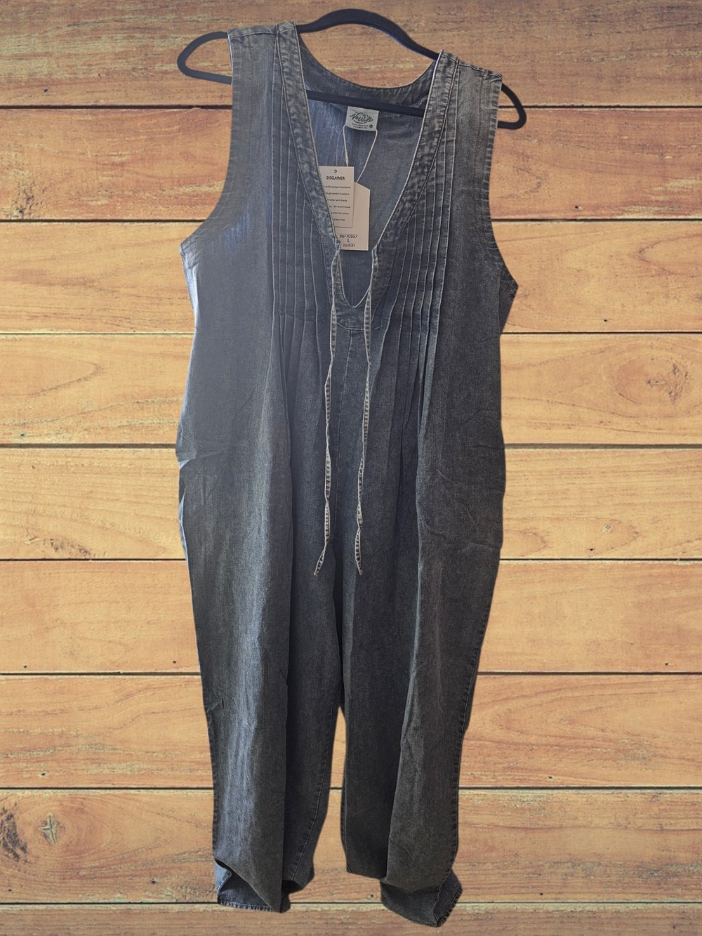 Sleeveless Denim Jumpsuit